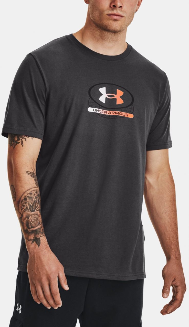 Tmavosivé pánske športové tričko Under Armour UA GLOBAL LOCKERTAG SS