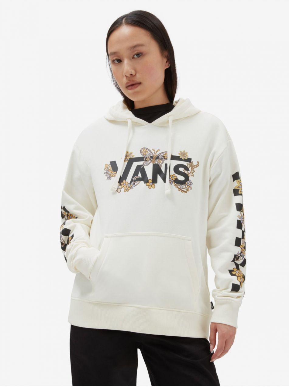 Krémová dámska mikina s kapucňou VANS Wyld Trippy Paisely