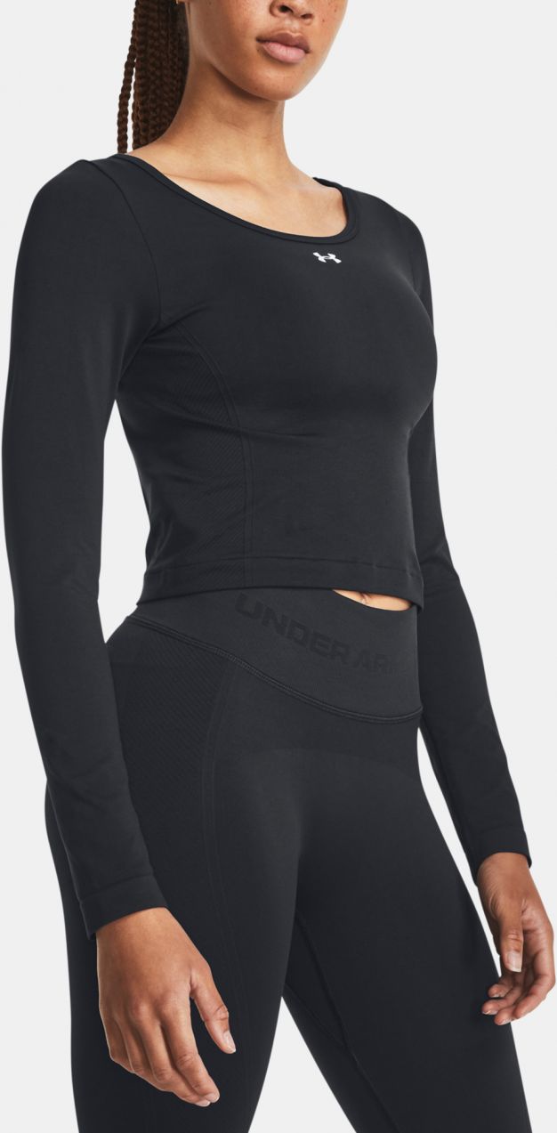 Čierne dámske športové crop top tričko Under Armour Train