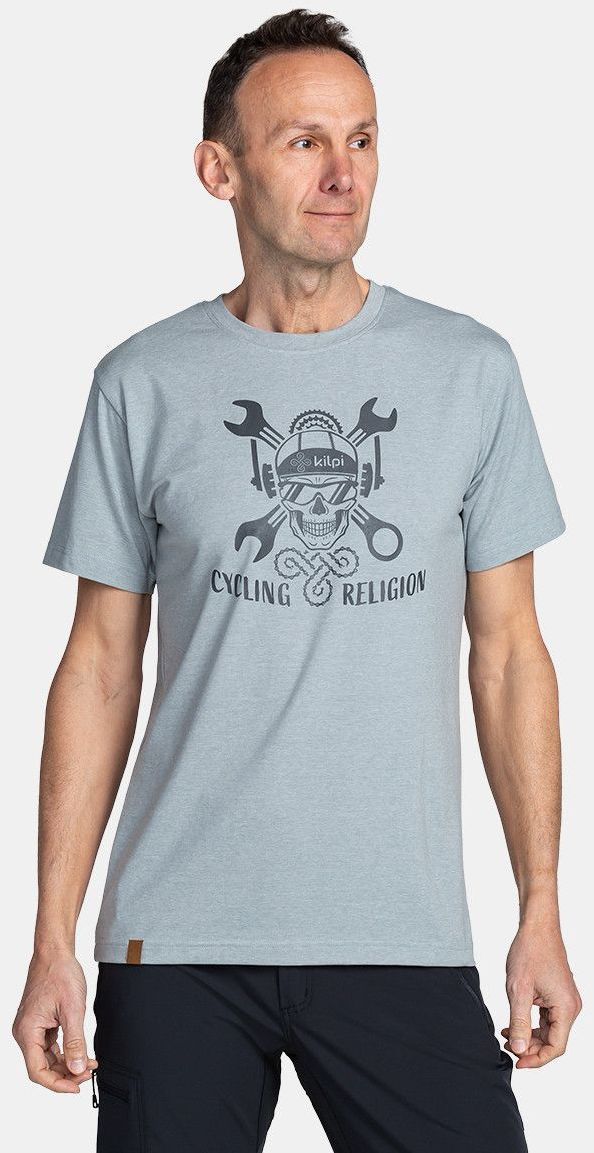 Men's cotton T-shirt KILPI SKULLY-M Light gray
