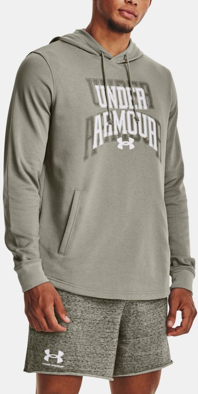Šedá pánska športová mikina s kapucňou Under Armour Rival