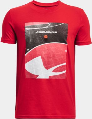 Červené chlapčenské tričko Under Armour BBall Outside