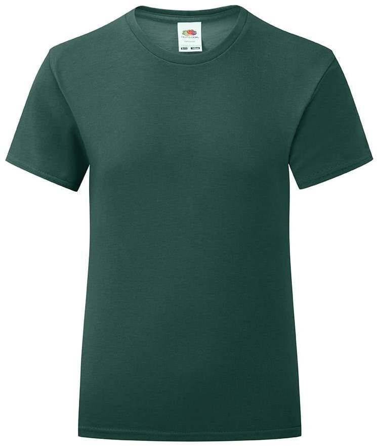 Iconic Fruit of the Loom Girls' Green T-shirt