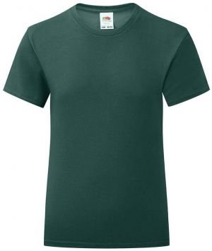 Iconic Fruit of the Loom Girls' Green T-shirt