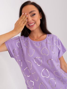 Light purple blouse with casual print