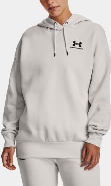 Svetlosivá mikina Under Armour Essential Flc OS Hoodie
