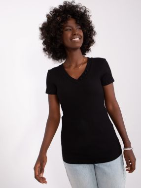 Black Women's Short Sleeve Blouse