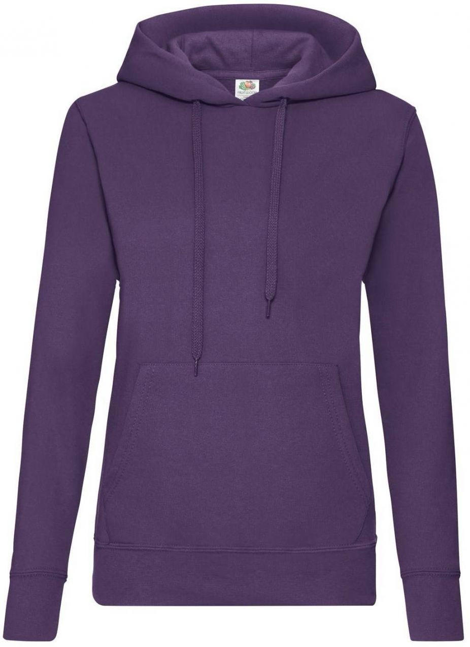 Fialová mikina s kapucňou Hooded Sweat Fruit of the Loom