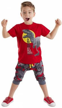 Denokids Dino Camouflage Boys T-shirt Capri