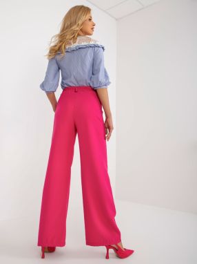 Dark pink wide trousers made of Swedish material
