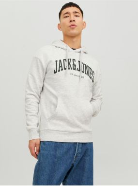 Svetlosivá pánska melírovaná mikina s kapucňou Jack & Jones Josh