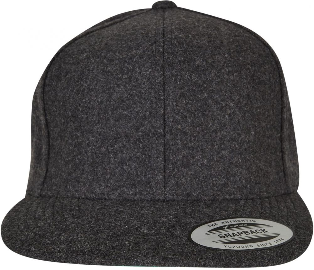 Melton Wool Snapback Dark Grey