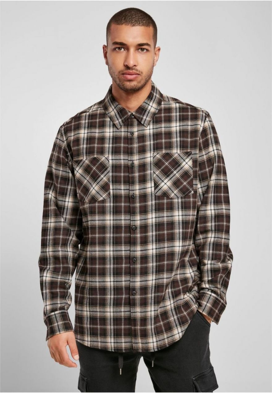 Roots darkground/warmsand plaid shirt