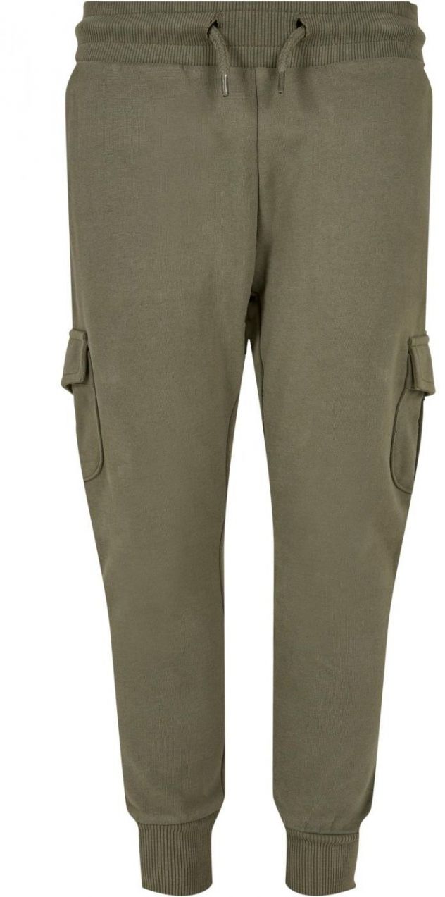 Boys Fitted Cargo Sweatpants - Olive