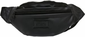 Coated basic shoulder bag black
