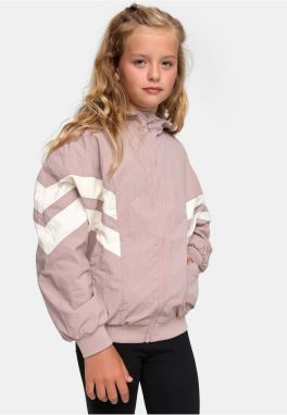 Girls' Crinkle Batwing jacket dukrose/whitesand
