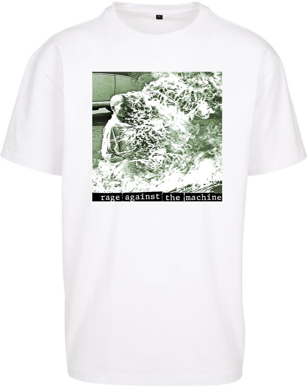 White oversize t-shirt Rage Against the Machine