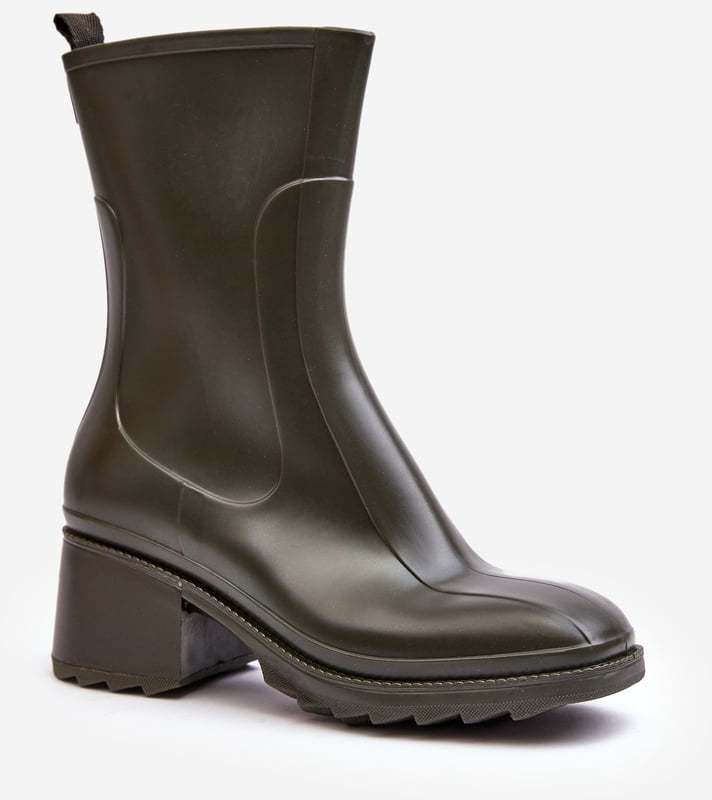 Women's matte ankle boots Galoshes Dark Green Bertaida
