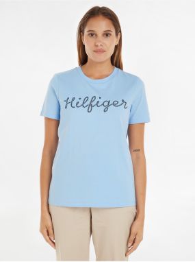 Tričká s krátkym rukávom pre ženy Tommy Hilfiger - svetlomodrá