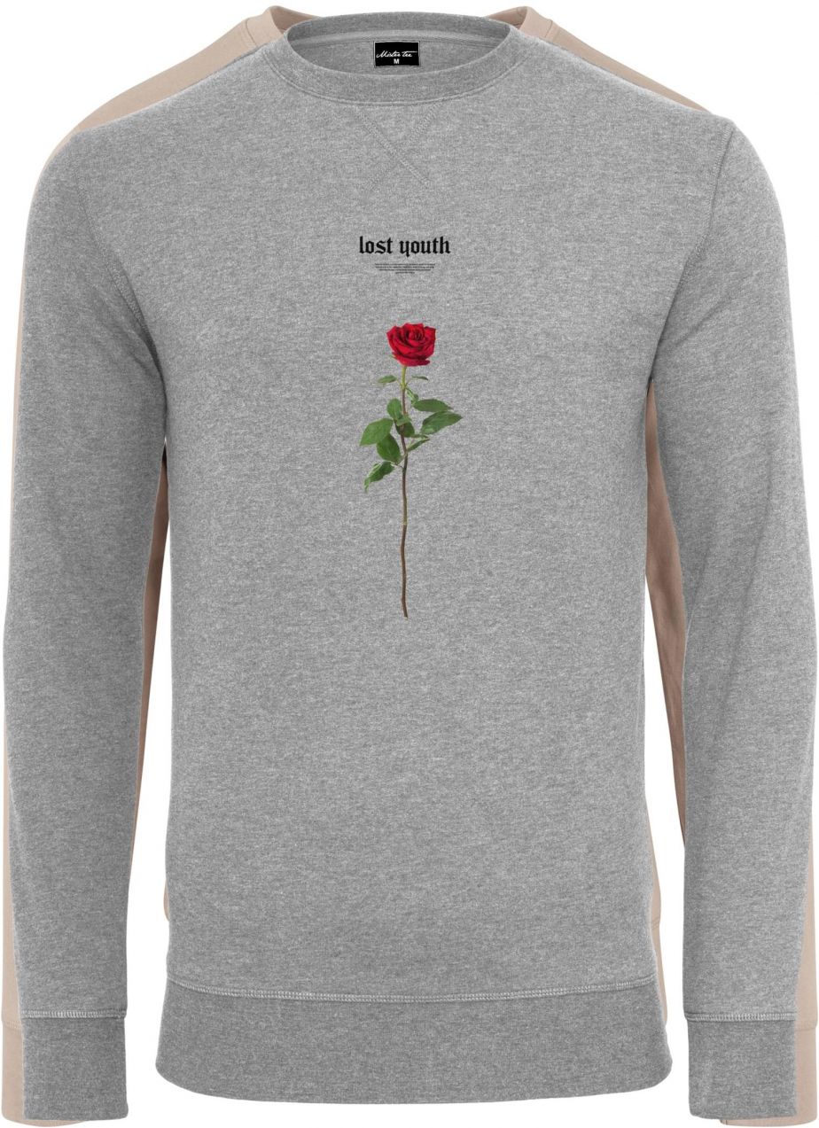 Lost Youth Rose Crewneck Grey