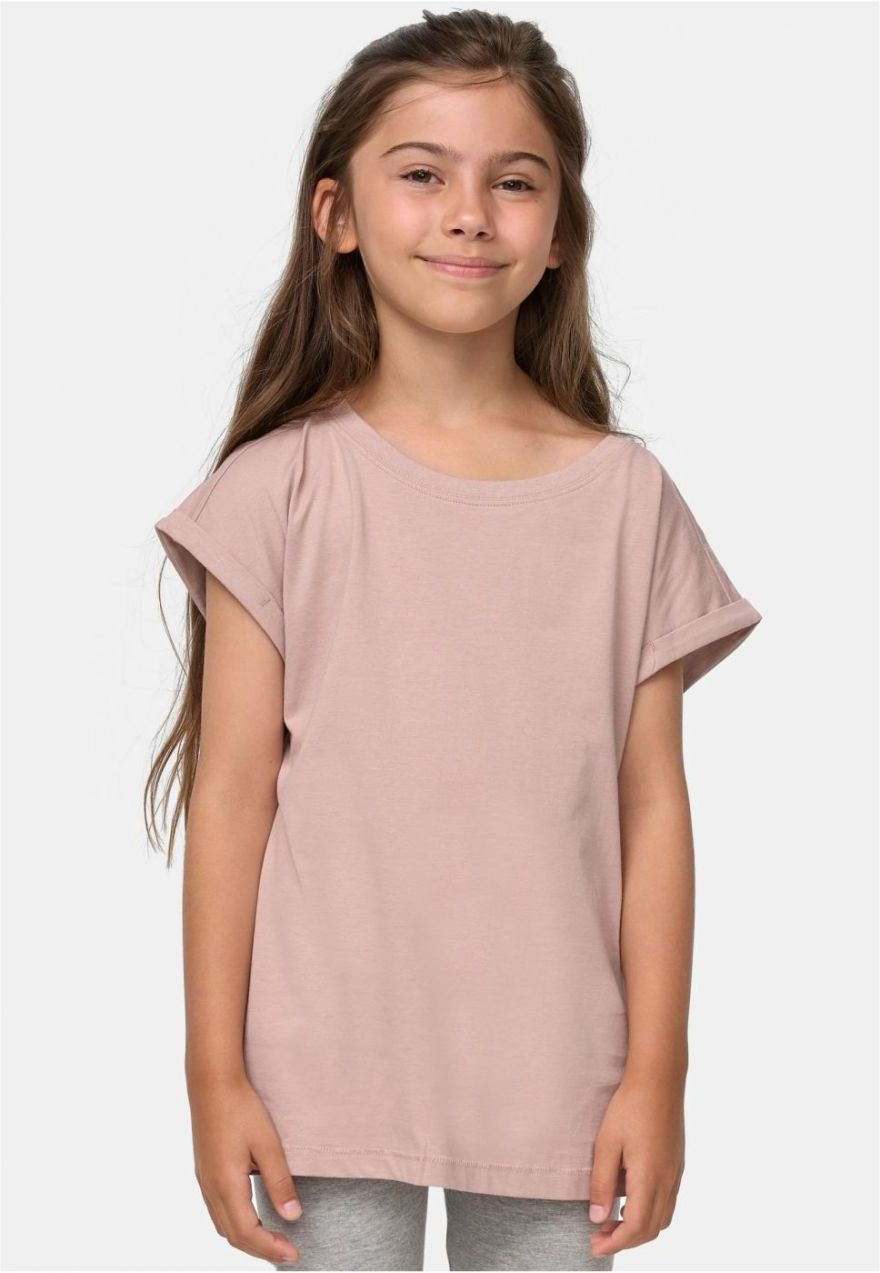 Girls' organic t-shirt with extended shoulder dukrose