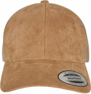 Suede Leather Trucker Cap khaki
