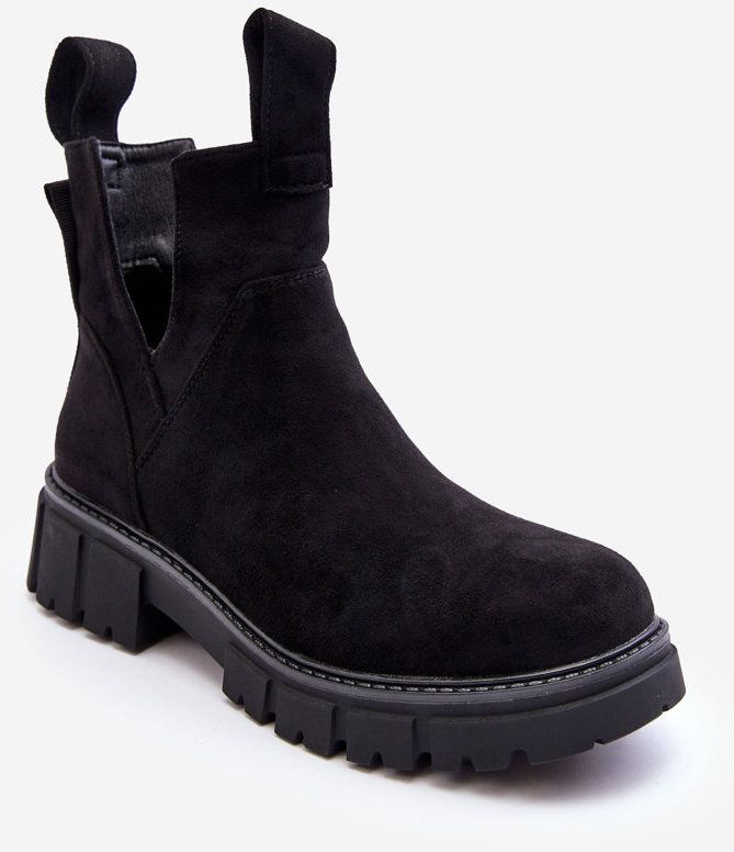 Shoes Workers with partial cutting Black Heaven