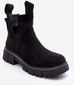 Shoes Workers with partial cutting Black Heaven