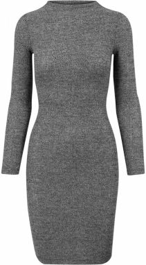 Women's ribbed dress URBAN CLASSICS - grey