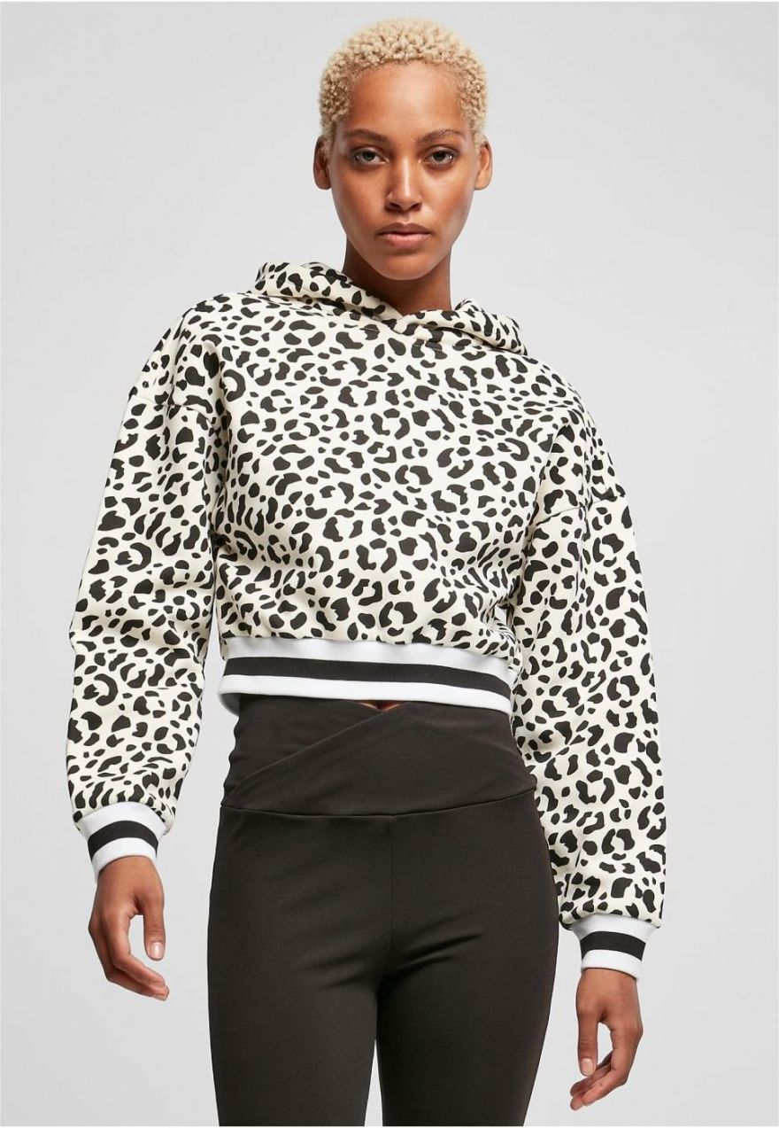 Women's Short White Sandleo Hooded AOP College