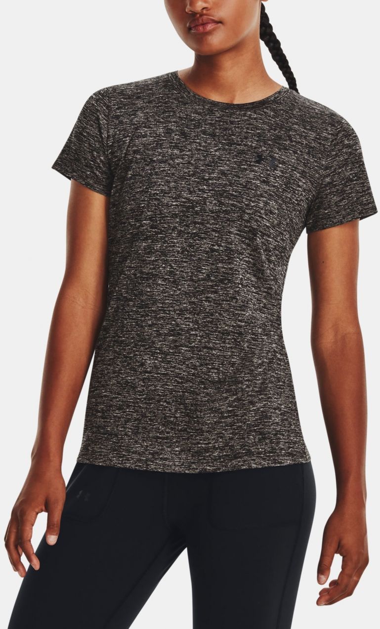 Tmavosivé dámske melírované športové tričko Under Armour Novelty