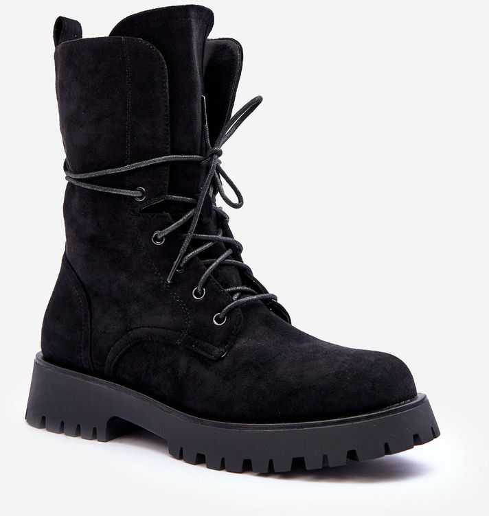 Leather Workers Flat-heeled shoes black jence