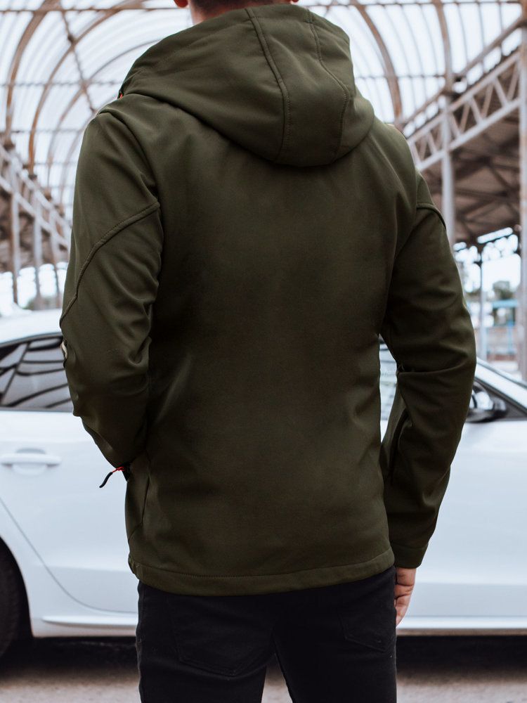 Green Dstreet Men's Hooded Softshell Jacket