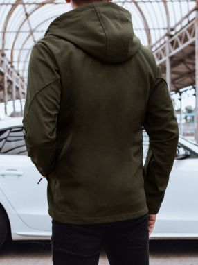 Green Dstreet Men's Hooded Softshell Jacket
