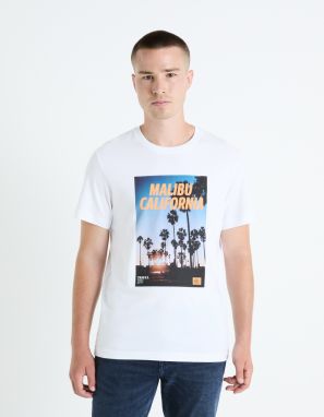 Biele pánske tričko Celio