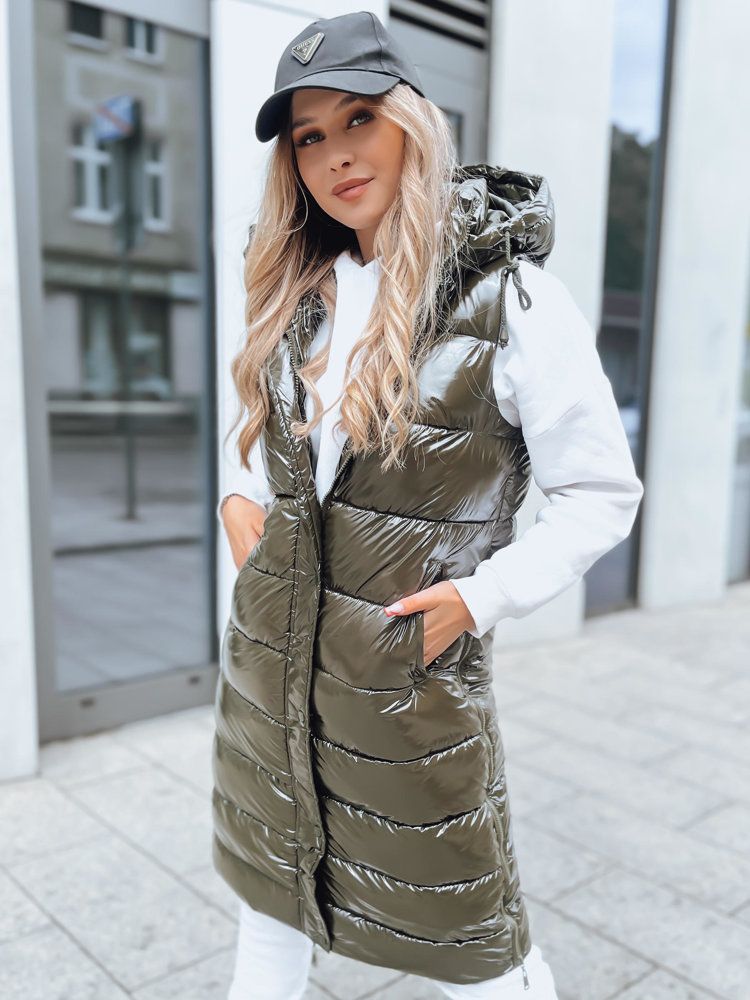 Dámska prešívaná vesta GANTINI zelená Dstreet