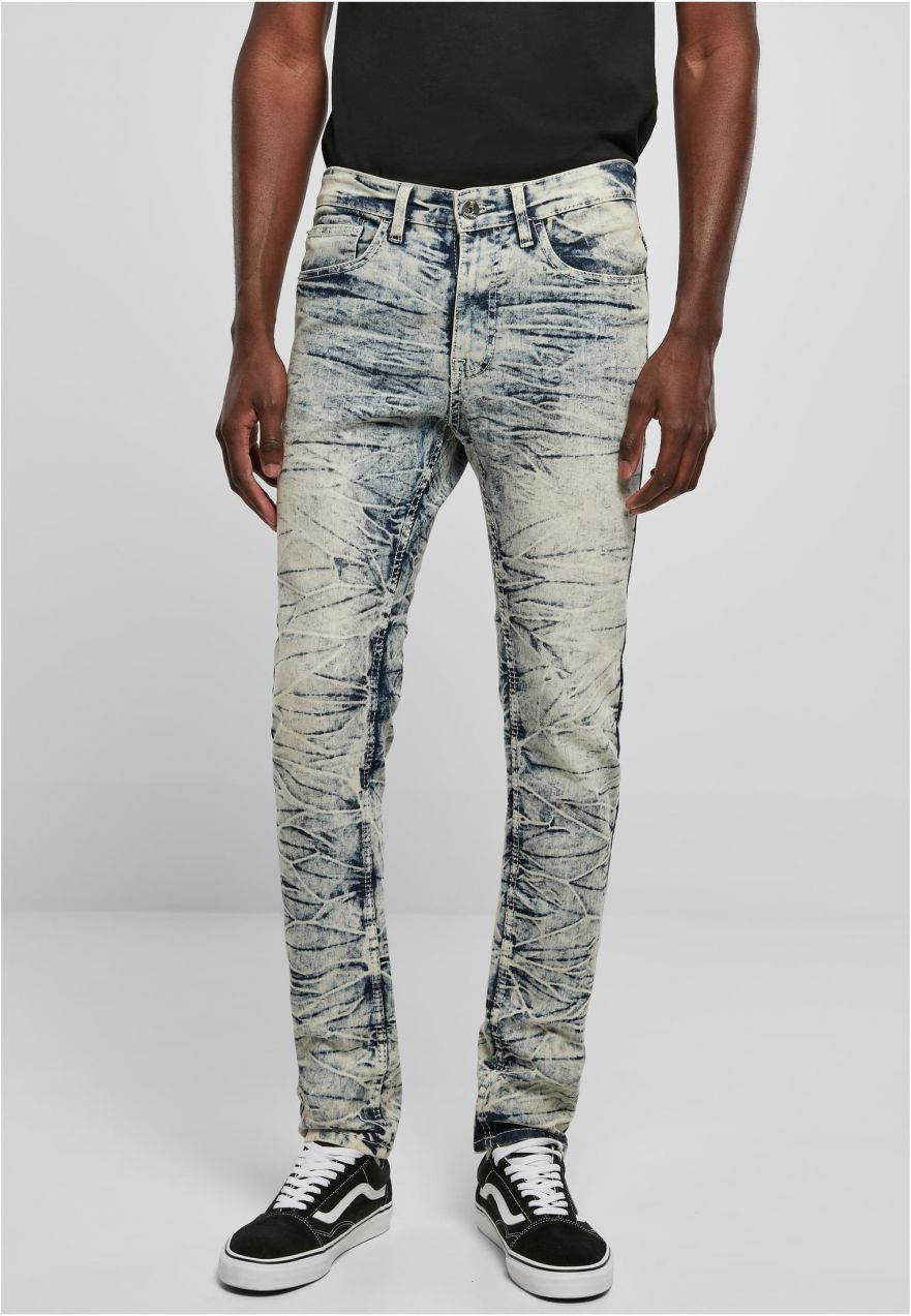 Men's Stretch Signature Jeans Blue with Blotches