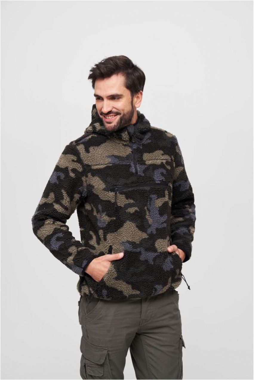 Teddyfleece Worker Pullover Jacket darkcamo