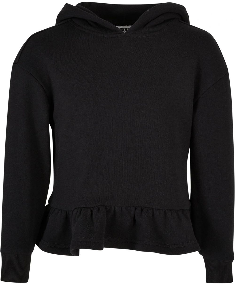 Girls' Organic Volants Hoody Black