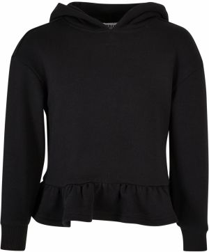 Girls' Organic Volants Hoody Black