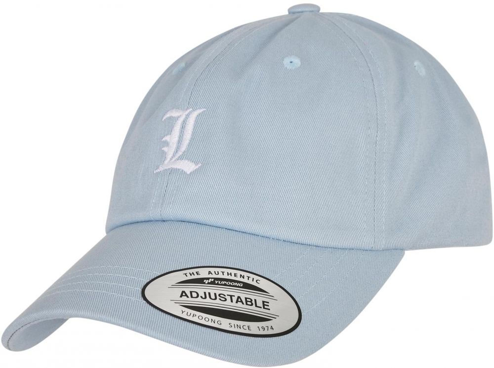 Letter light blue low profile cap L