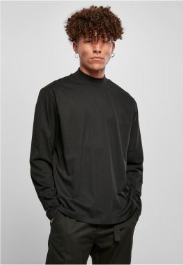 Heavy Boxes Mock Neck Long Sleeve Neck Black