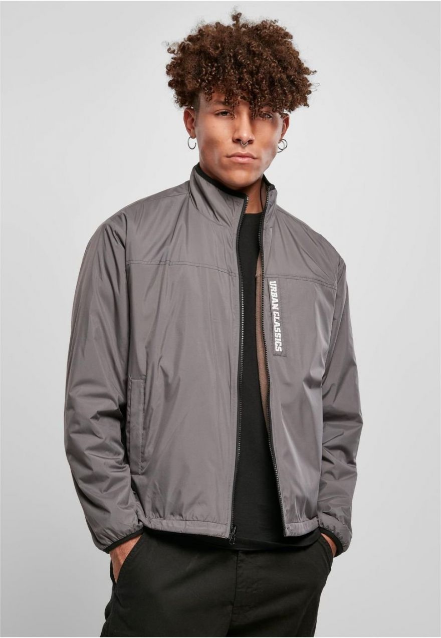 Polar Reversible Jacket Fleece darkkhaki/asphalt