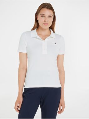 Biele dámske polo tričko Tommy Hilfiger 1985