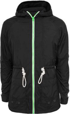 Long nylon windbreaker blk/mint/wht