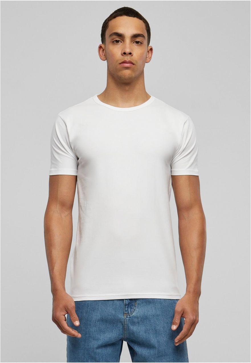 Fitted stretch T-shirt white