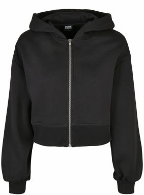 Women's Short Oversized Zipper Jacket Black