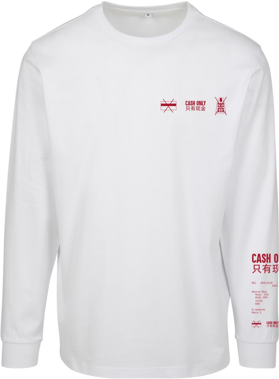 Long sleeve cash only white
