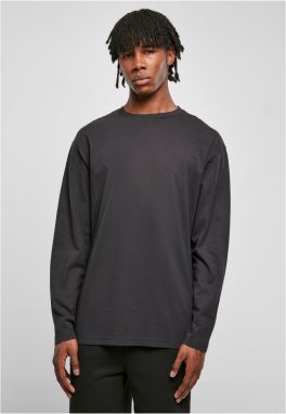 Heavy Oversized Garment Dye Long Sleeve Black