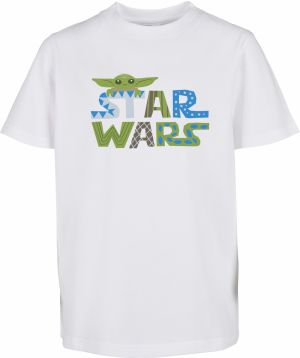 Children's T-shirt with colorful Star Wars logo white